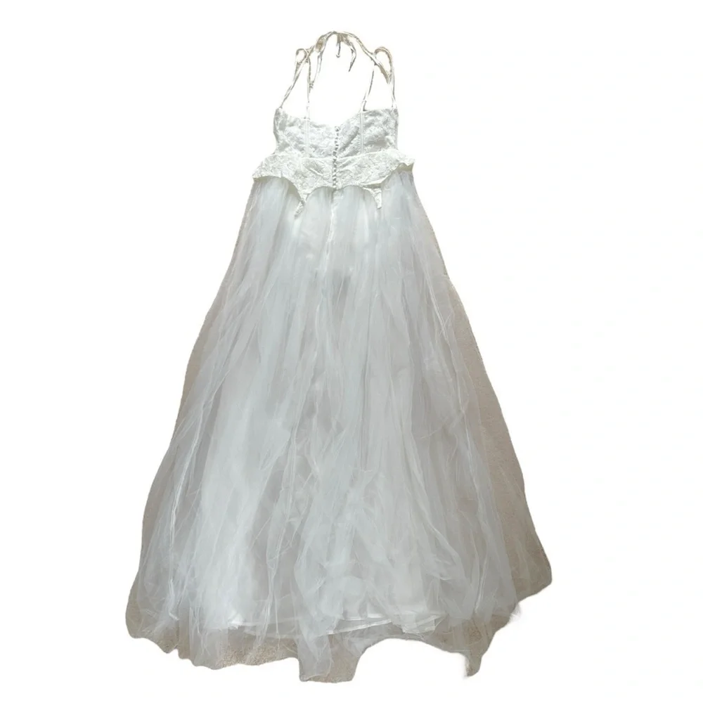 For Love & Lemons White Lily Bodysuit Bridal Gown Womens M - Picture 8 of 9